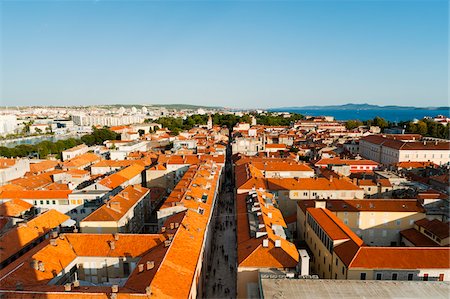 Vue d'ensemble de la ville, Zadar, comitat de Zadar, Dalmatie, Croatie Photographie de stock - Rights-Managed, Code: 700-05452048