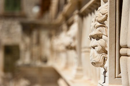 Close-Up of Lion's Head, Town Hall, Cathedral Square, Sibenik, Dalmatia, Croatia Stock Photo - Rights-Managed, Code: 700-05452041