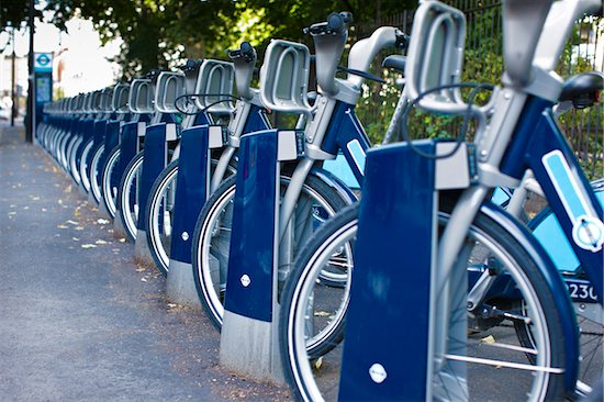 Barclays Cycle Hire Bicycles in Docking Stations, Camden, London, England Stock Photo - Premium Rights-Managed, Artist: Matt Brasier, Image code: 700-05452086