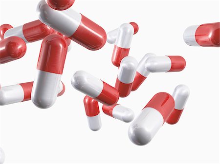 pharmaceutics - Red and White Capsules Stock Photo - Rights-Managed, Code: 700-05452107