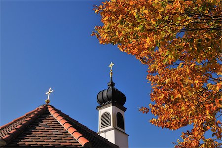 deutschland - Détail du toit et le clocher, la Chapelle Maria Rast, près de Krun, Oberbayern, Bavière, Allemagne Photographie de stock - Rights-Managed, Code: 700-05524253