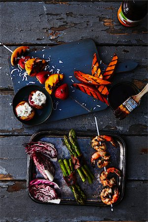Grilled Vegetables and Kebabs Stock Photo - Rights-Managed, Code: 700-05560163