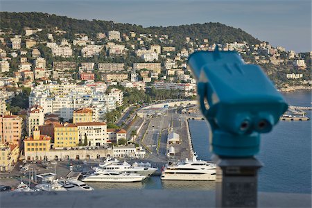 View of Harbour and Mont Boron, Nice, Cote d'Azur, France Foto de stock - Con derechos protegidos, Código: 700-05560327