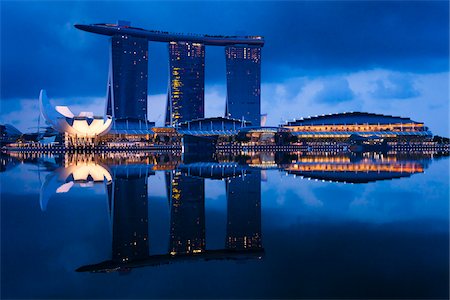 singapour - Marina Bay Sands Resort, Marina Bay, Singapour Photographie de stock - Rights-Managed, Code: 700-05609430