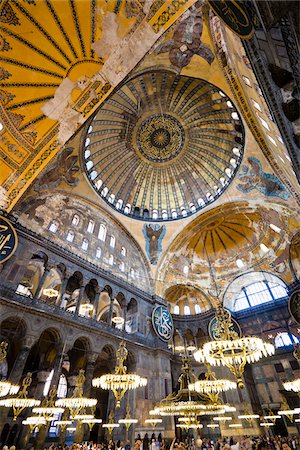 Interior of Hagia Sophia, Istanbul, Turkey Foto de stock - Con derechos protegidos, Código: 700-05609467