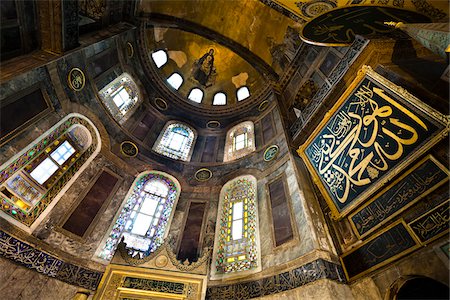 stained glass ceiling - Ceiling, Hagia Sophia, Istanbul, Turkey Stock Photo - Rights-Managed, Code: 700-05609471