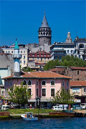 river front - Galata Tower, Galata District, Istanbul, Turkey Stock Photo - Rights-Managed, Code: 700-05609480