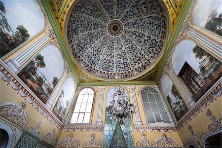 patterned tiles - Ceiling in Room of Imperial Harem, Topkapi Palace, Istanbul, Turkey Stock Photo - Rights-Managed, Code: 700-05609506