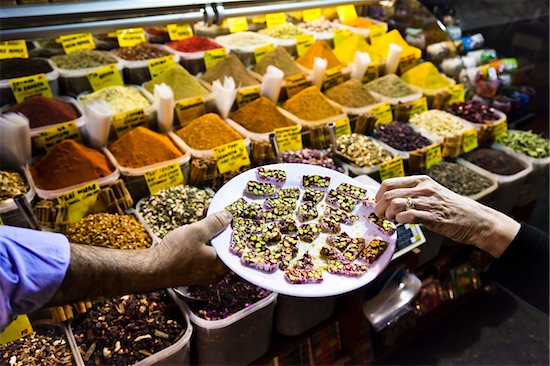 Taking Sample, Spice Bazaar, Istanbul, Turkey Stock Photo - Premium Rights-Managed, Artist: R. Ian Lloyd, Image code: 700-05609517