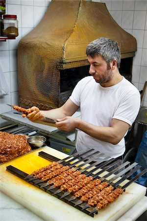 Kebab Vendor, Grand Bazaar, Istanbul, Turkey Fotografie stock - Rights-Managed, Codice: 700-05609522