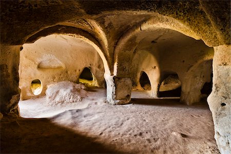 rock pillars - Direkli Church, Zelve Archaeological Site, Cappadocia, Nevsehir Province, Turkey Stock Photo - Rights-Managed, Code: 700-05609564