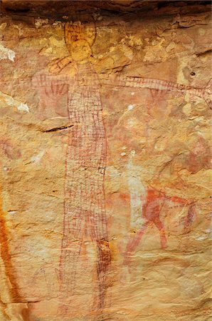 pictografía - Rock Art at Split Rock, Leura, Queensland, Australia Foto de stock - Con derechos protegidos, Código: 700-05609685