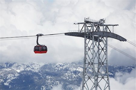 red cable car canada - Cable Car, Whistler Mountain, Whistler, British Columbia, Canada Stock Photo - Rights-Managed, Code: 700-05609715