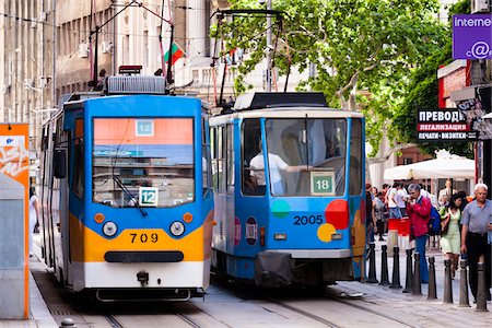 Trams, Sofia, Bulgaria Stock Photo - Rights-Managed, Code: 700-05609798