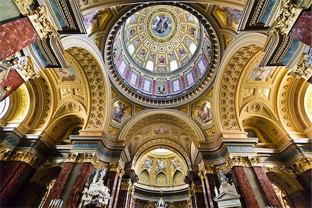 Interior of St. Stephen's Basilica, Budapest, Hungary Stock Photo - Rights-Managed, Code: 700-05609839