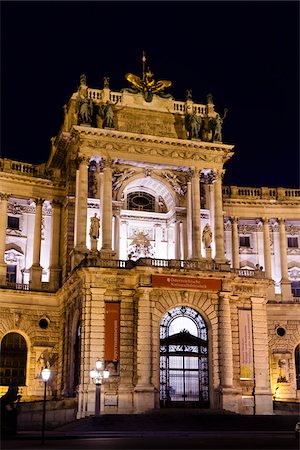 fassade - Hofburg Palace in der Nacht, Wien, Österreich Stockbilder - Lizenzpflichtiges, Bildnummer: 700-05609888