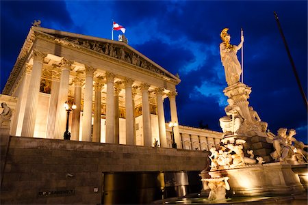 Austrian Parliament Building, Vienna, Austria Foto de stock - Direito Controlado, Número: 700-05609914