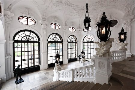 real - Interior of Belvedere Palace, Vienna, Austria Foto de stock - Con derechos protegidos, Código: 700-05609951