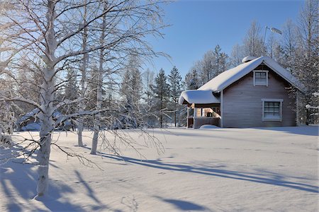 Winterszene, Kuusamo, Österbotten, Nordfinnland Stockbilder - Lizenzpflichtiges, Bildnummer: 700-05609964