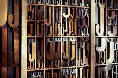 Upper and Lower Case Letterpresses Stock Photo - Rights-Managed, Code: 700-05641674