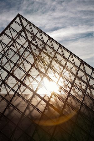 pictures of famous places in france - The Louvre Pyramid, Paris, France Stock Photo - Rights-Managed, Code: 700-05642091