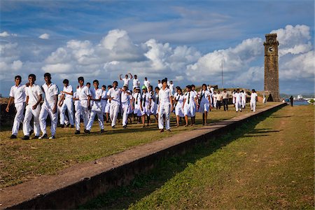 Group of Schoolchildren at Galle Fort, Galle, Sri Lanka Stock Photo - Rights-Managed, Code: 700-05642115