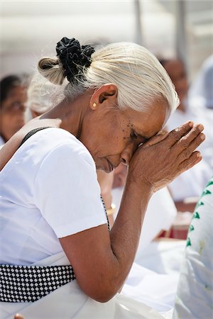 praying - Buddhist Worshipper, Kiri Vehera, Kataragama, Sri Lanka Stock Photo - Rights-Managed, Code: 700-05642184