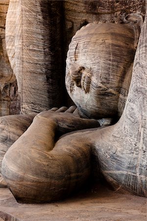 polonnaruwa - Reclining Buddha, Gal Vihara, Polonnaruwa, Sri Lanka Stock Photo - Rights-Managed, Code: 700-05642245