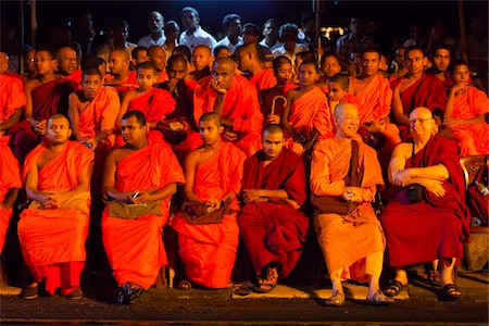 sri lankan ethnicity (male) - Buddhist Monk Spectators at Kandy Perahera Festival, Kandy, Sri Lanka Stock Photo - Rights-Managed, Code: 700-05642281