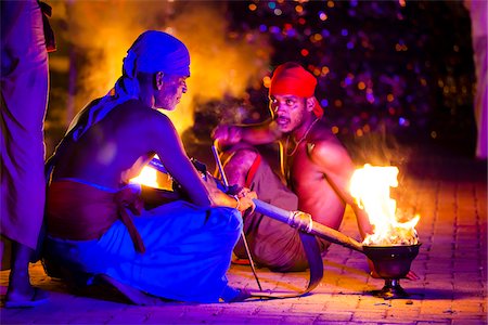 fire flame - Torch Bearers at Esala Perehera Festival, Kandy, Sri Lanka Stock Photo - Rights-Managed, Code: 700-05642298