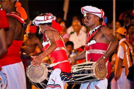 Drummers, Esala Perehera Festival, Kandy, Sri Lanka Foto de stock - Con derechos protegidos, Código: 700-05642325