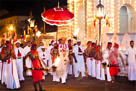 sri lankan ethnicity (male) - Official Temple Custodian, Esala Perehera Festival, Kandy, Sri Lanka Stock Photo - Rights-Managed, Code: 700-05642331