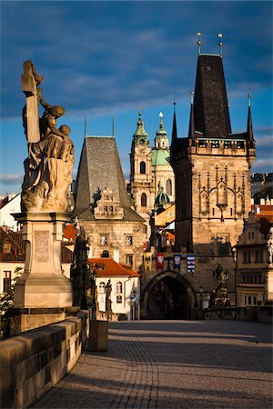 Looking Across Charles Bridge Towards Mala Strana, Prague, Czech Republic Stock Photo - Rights-Managed, Code: 700-05642415