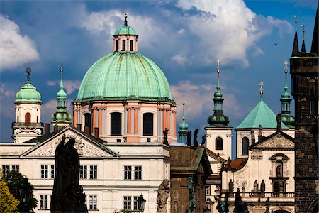 prague not people - View of Klementinum from Charles Bridge, Prague, Czech Republic Stock Photo - Rights-Managed, Code: 700-05642417