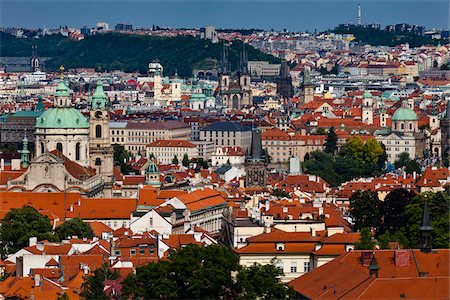 Vue d'ensemble de Mala Strana, Prague, République tchèque Photographie de stock - Rights-Managed, Code: 700-05642410