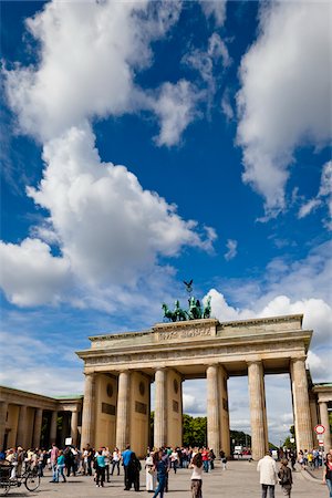 Crowds of People at Brandenburg Gate, Berlin, Germany Stock Photo - Rights-Managed, Code: 700-05642483