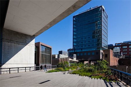 people walking into office building - High Line Urban Park, New York City, New York, USA Stock Photo - Rights-Managed, Code: 700-05642529