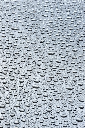 fluid background - Water Drops on Stainless Steel Stock Photo - Rights-Managed, Code: 700-05642634