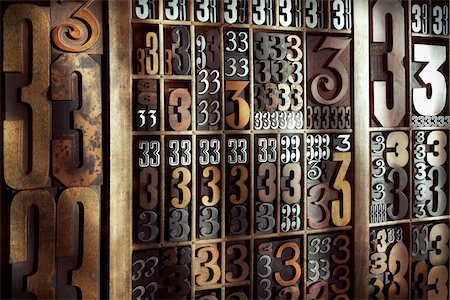 Letterpress Numbers Stock Photo - Rights-Managed, Code: 700-05656520