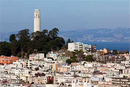 san francisco peninsula - Telegraph Hill, San Francisco, California, USA Foto de stock - Con derechos protegidos, Código: 700-05653153