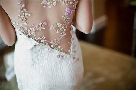 simsearch:700-03737624,k - Detail of Back of Bride's Gown Stock Photo - Rights-Managed, Code: 700-05756381