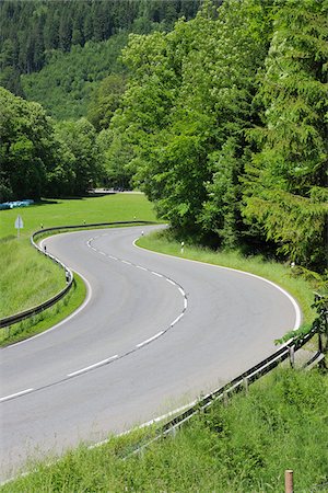 sich winden - Wicklung des ländlichen Raums Road, Oberbayern, Deutschland Stockbilder - Lizenzpflichtiges, Bildnummer: 700-05762058