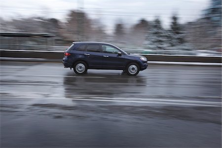 Vehicle on Granville Street Bridge in Winter, Vancouver, British Columbia, Canada Stock Photo - Rights-Managed, Code: 700-05786368