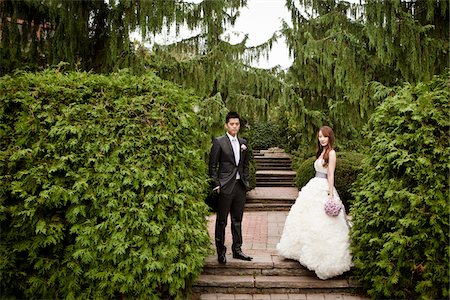 Bride and Groom Outdoors Stock Photo - Rights-Managed, Code: 700-05786431