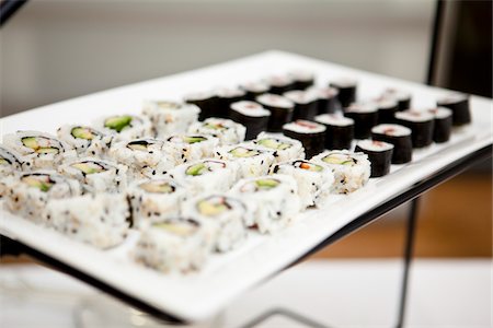 sushi restaurant - Sushi on Platter Stock Photo - Rights-Managed, Code: 700-05786682