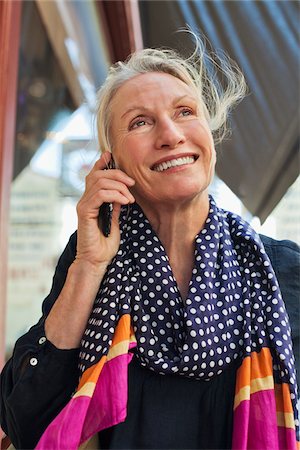 retiree - Woman on Cell Phone Stock Photo - Rights-Managed, Code: 700-05780983