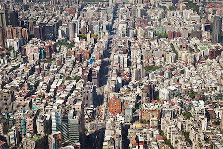 Vue de Taipei depuis le sommet de 101 bâtiment, Taiwan Photographie de stock - Rights-Managed, Code: 700-05781055