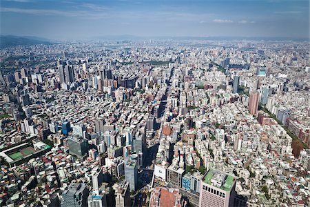 View of Taipei from Taipei 101, Xinyi District, Taipei, Taiwan Stock Photo - Rights-Managed, Code: 700-05781051