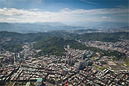 edifício - View of Taipei from Taipei 101, Xinyi District, Taipei, Taiwan Foto de stock - Con derechos protegidos, Código: 700-05781052