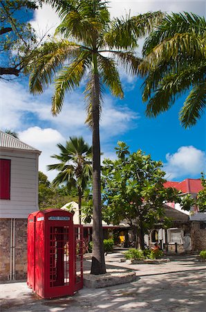 Telephone Booth on Street Corner, St. John's, Antigua, Antigua and Barbuda Stock Photo - Rights-Managed, Code: 700-05800572